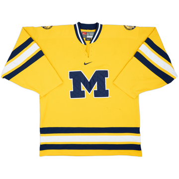 2004-06 Michigan Wolverines Hockey Nike Alternate Jersey - 6/10 - (L)