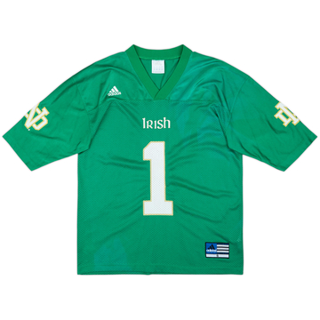 1990s Notre Dame Fighting Irish #1 adidas Camiseta alternativa - 8/10 - (S)