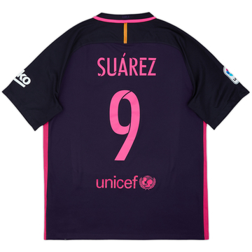 2016-17 Barcelona Away Shirt Suarez #9 - 6/10 - (L)