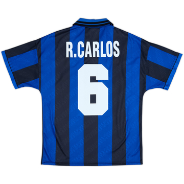 1995-96 Inter Milan Home Shirt R.Carlos #6 - 8/10 - (M)