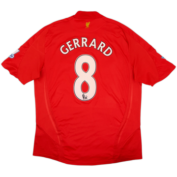 2008-10 Liverpool Home Shirt Gerrard #8 - 6/10 - (XL)