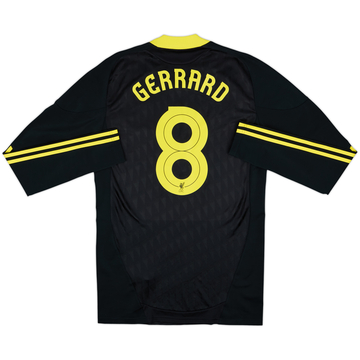 2010-11 Liverpool Player Issue Techfit Third L/S Shirt Gerrard #8 - 10/10 - (XL)
