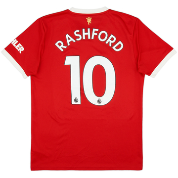 2021-22 Manchester United Home Shirt Rashford #10 - 8/10 - (M)