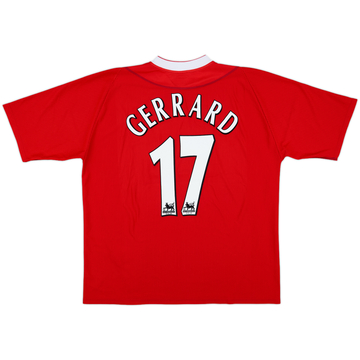 2002-04 Liverpool Home Shirt Gerrard #17 - 7/10 - (XL)