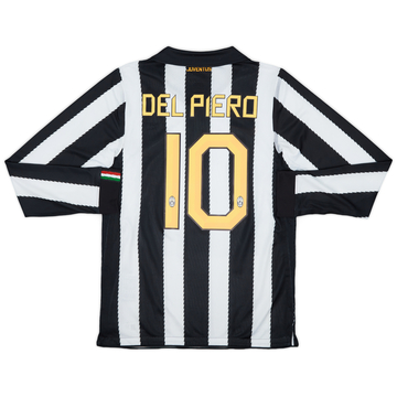 2010-11 Juventus Player Issue Home L/S Shirt Del Piero #10 - 8/10 - (M)