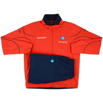 2007-08 Napoli Diadora Full Tracksuit - 8/10 - (L)