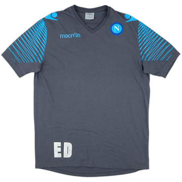 2014-15 Napoli Macron Staff Issue Cotton Tee ED - 7/10 - (L)