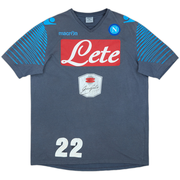 2014-15 Napoli Player Issue Macron Cotton Training Tee #22 - 5/10 - (XXL)