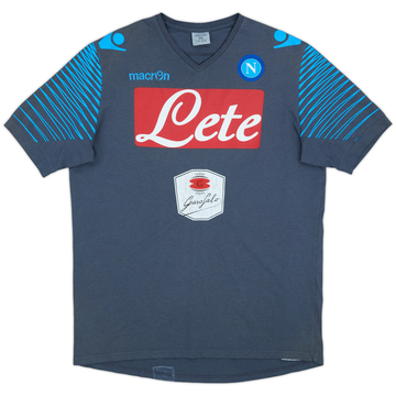 2014-15 Napoli Macron Cotton Tee - 7/10 - (XXL)