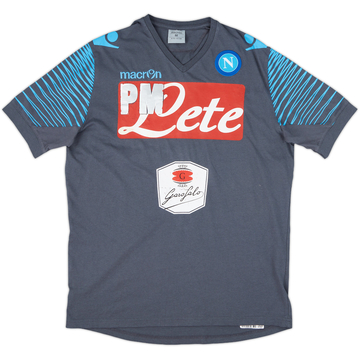 2014-15 Napoli Staff Issue Macron Cotton Tee 'PM' - 5/10 - (M)
