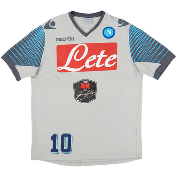 2014-15 Napoli Macron Player Issue Cotton Tee #10 - 5/10 - (M)