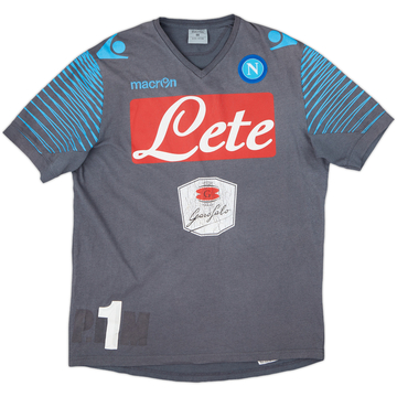 2014-15 Napoli Player Issue Macron Cotton Tee #1 - 5/10 - (L)