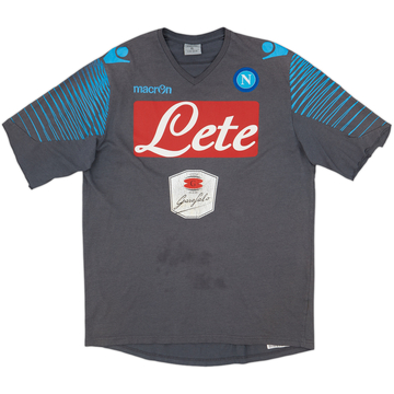 2014-15 Napoli Macron Cotton Tee - 5/10 - (XL)