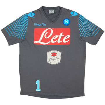 2014-15 Napoli Player Issue Macron Cotton Tee #1 - 5/10 - (L)