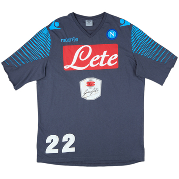 2014-15 Napoli Macron Player Issue Cotton Tee #22 - 5/10 - (XXL)