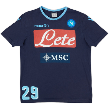 2013-14 Napoli Macron Player Issue Cotton Tee #29 - 5/10 - (M)