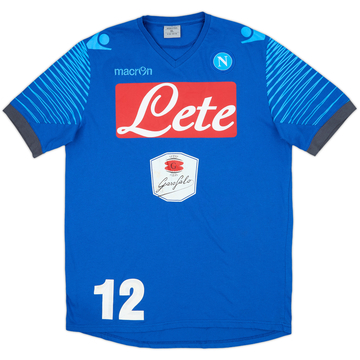 2014-15 Napoli Macron Player Issue Cotton Tee #12 - 7/10 - (XL)