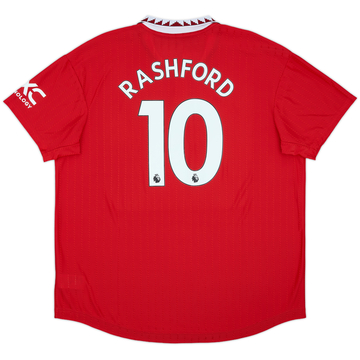 2022-23 Manchester United Authentic Home Shirt Rashford #10 - 10/10 - (XXL)