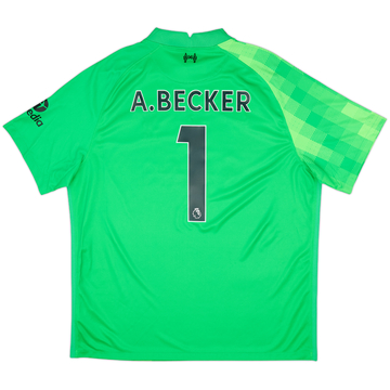 2021-22 Liverpool GK S/S Shirt A.Becker #1 - 9/10 - (XL)