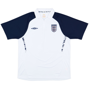 2008-09 England Umbro 1/4 Zip Polo Shirt - 7/10 - (XL)