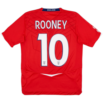 2008-10 England Away Shirt Rooney #9 - 8/10 - (XL.Boys)
