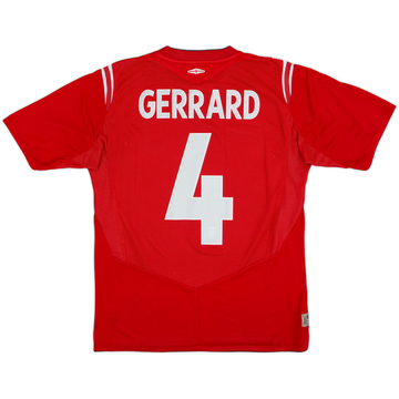 2004-06 England Away Shirt Gerrard #4 - 8/10 - (M)