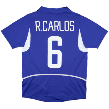 2002-04 Brazil Away Shirt R.Carlos #6 - 9/10 - (S)