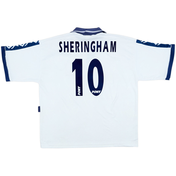 1995-97 Tottenham Home Shirt Sheringham #10 - 7/10 - (XL)