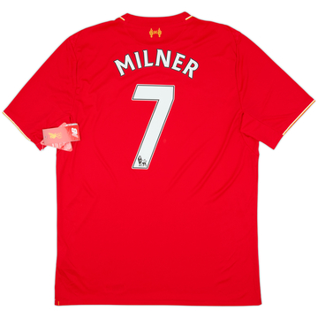2015-16 Liverpool Home Shirt Milner #7 (L)