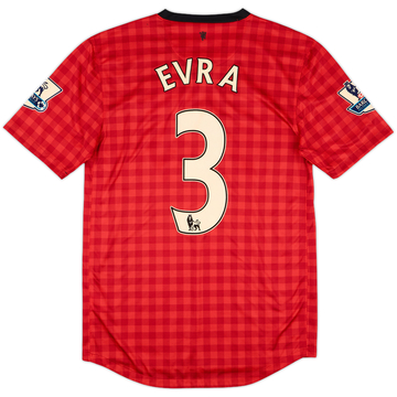 2012-13 Manchester United Home Shirt Evra #3 - 9/10 - (S)