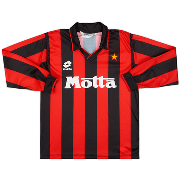 1993-94 AC Milan Home L/S Shirt - 10/10 - (M.Boys)