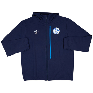 2021-22 Schalke Umbro Hooded Track Jacket - 8/10 - (XXL)