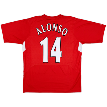 2004-06 Liverpool Home Shirt Alonso #14 - 6/10 - (L)