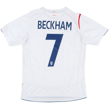 2005-07 England Home Shirt Beckham #7 - 6/10 - (M)