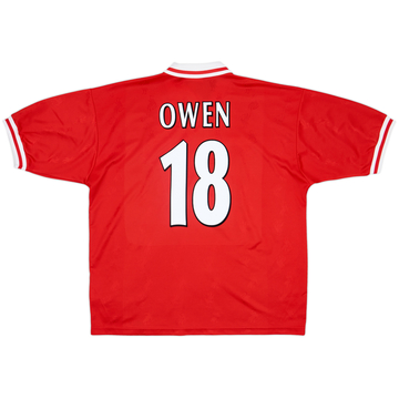 1996-98 Liverpool Home Shirt Owen #18 - 6/10 - (XL)