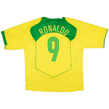 2004-06 Brazil Home Shirt Ronaldo #9 (XL)