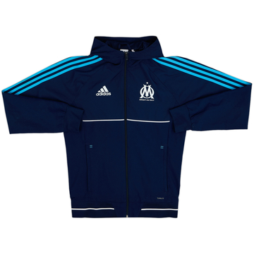 2017-18 Olympique Marseille adidas Hooded Track Jacket - 6/10 - (S)