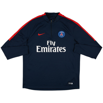 2016-17 Paris Saint-Germain Nike 1/4 Zip Sweat Top - 9/10 - (XL)