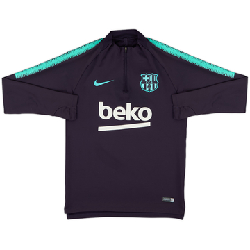 2018-19 Barcelona Nike 1/4 Zip Sweat Top - 8/10 - (S)