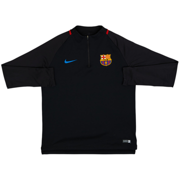 2017-18 Barcelona Nike 1/4 Zip Sweat Top - 9/10 - (L)
