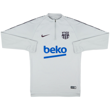 2018-19 Barcelona Nike 1/4 Zip Sweat Top - 9/10 - (S)