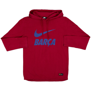 2018-19 Barcelona Nike Hooded Sweat Top - 7/10 - (M)