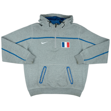 2010-11 France Nike Hooded 1/2 Zip Hoodie - 9/10 - (L)