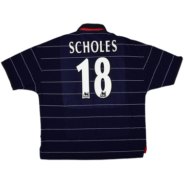 1999-00 Manchester United Away Shirt Scholes #18 - 8/10 - (XXL)