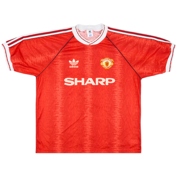 1990-92 Manchester United Home Shirt - 10/10 - (L/XL)