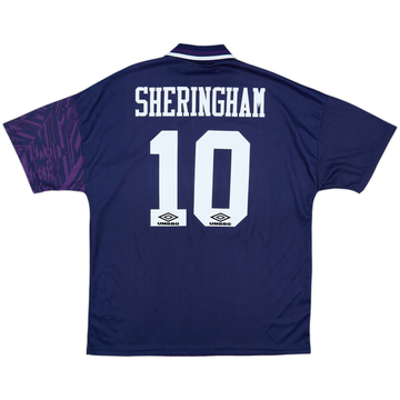 1994-95 Tottenham Away Shirt Sheringham #10 - 8/10 - (XL)