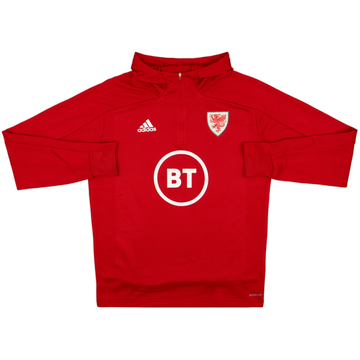 2020-22 Wales adidas 1/4 Zip Hooded Drill Top - 7/10 - (L)