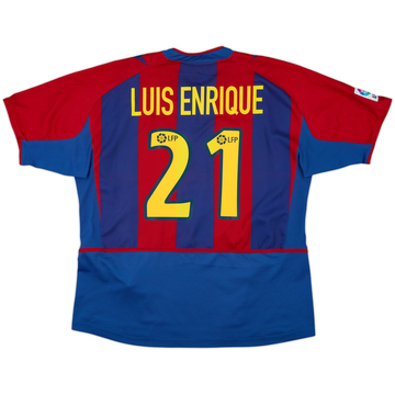 2002-03 Barcelona Home Shirt Luis Enrique #21 - 7/10 - (XL)