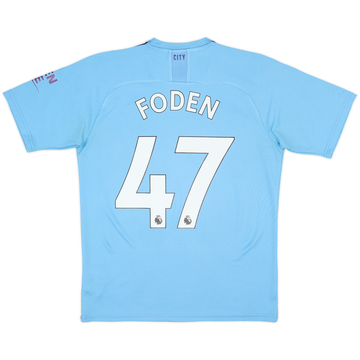 2019-20 Manchester City Home Shirt Foden #47 - 6/10 - (M)