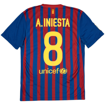 2011-12 Barcelona Home Shirt A.Iniesta #8 - 6/10 - (S)